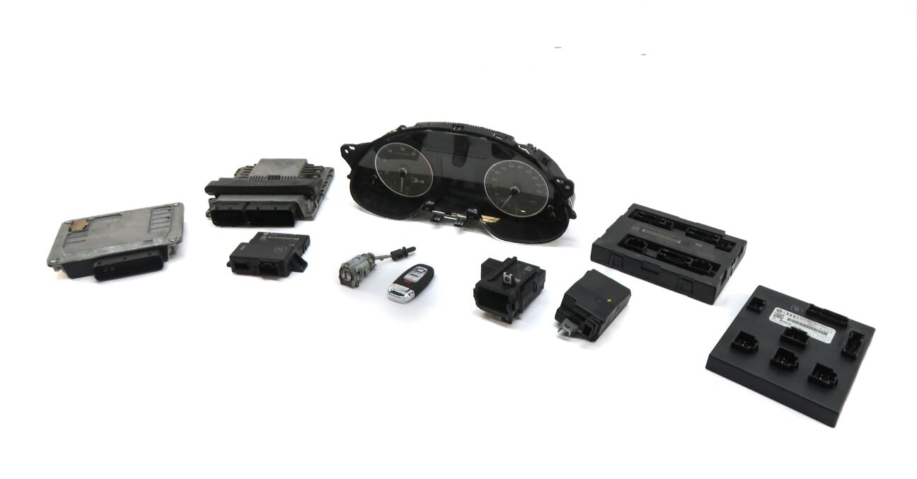 2014 AUDI S4 (B8 8K) 3.0L CTUB ENGINE ECM BCM GATEWAY IMMOBILIZER MODULE KEY SET