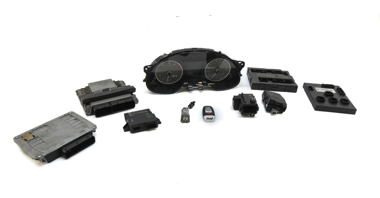 Thumbnail 18: 2014 AUDI S4 (B8 8K) 3.0L CTUB ENGINE ECM BCM GATEWAY IMMOBILIZER MODULE KEY SET