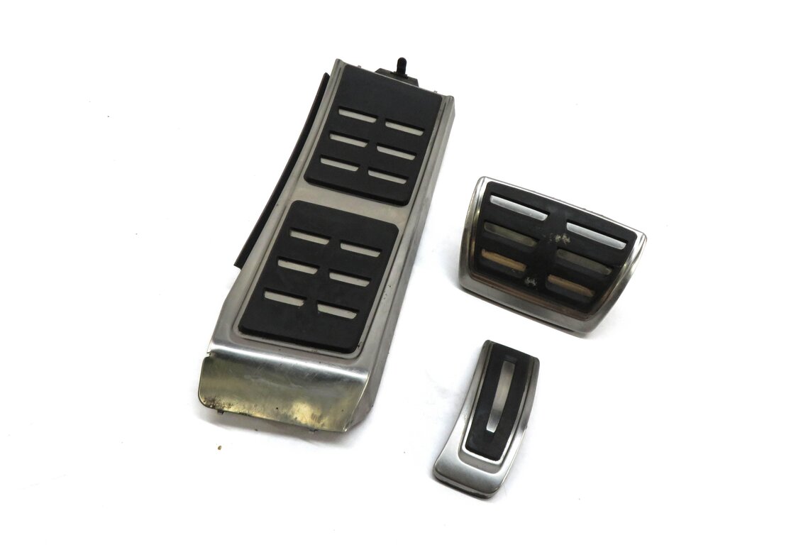2014 AUDI S4 (B8 8K) DEAD FOOT BRAKE GAS PEDAL TRIM COVER SET-3