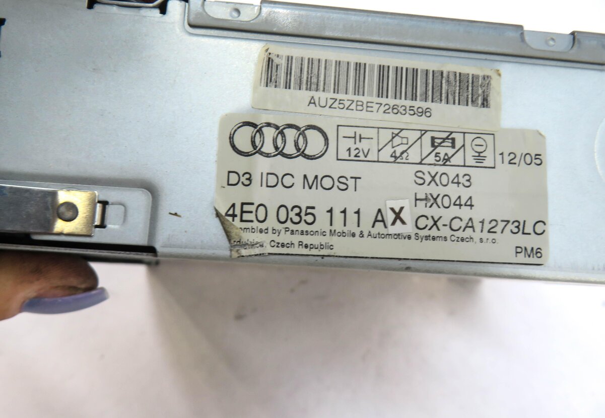 Thumbnail 6: 2003-2009 AUDI A6 S6 A8 (C5 D3) RADIO STEREO 6-DISC CD CHANGER PLAYER READER