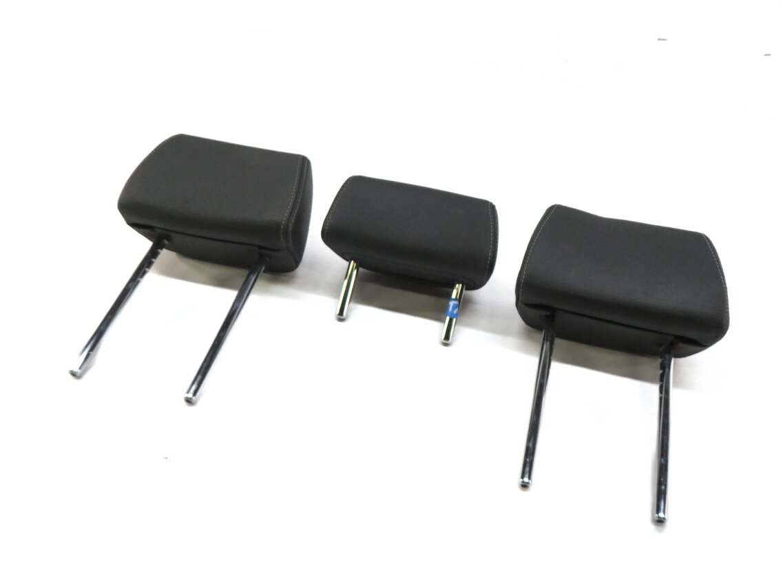2011 BMW X3 (F25) REAR SEAT LEFT CENTER RIGHT HEADREST SET-3 (BLACK LEATHER)