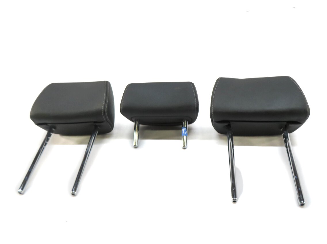 Thumbnail 2: 2011 BMW X3 (F25) REAR SEAT LEFT CENTER RIGHT HEADREST SET-3 (BLACK LEATHER)