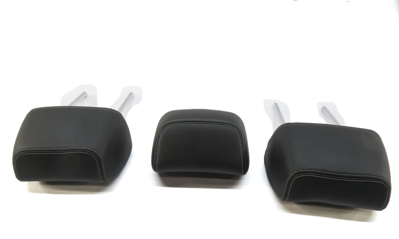 Thumbnail 4: 2011 BMW X3 (F25) REAR SEAT LEFT CENTER RIGHT HEADREST SET-3 (BLACK LEATHER)