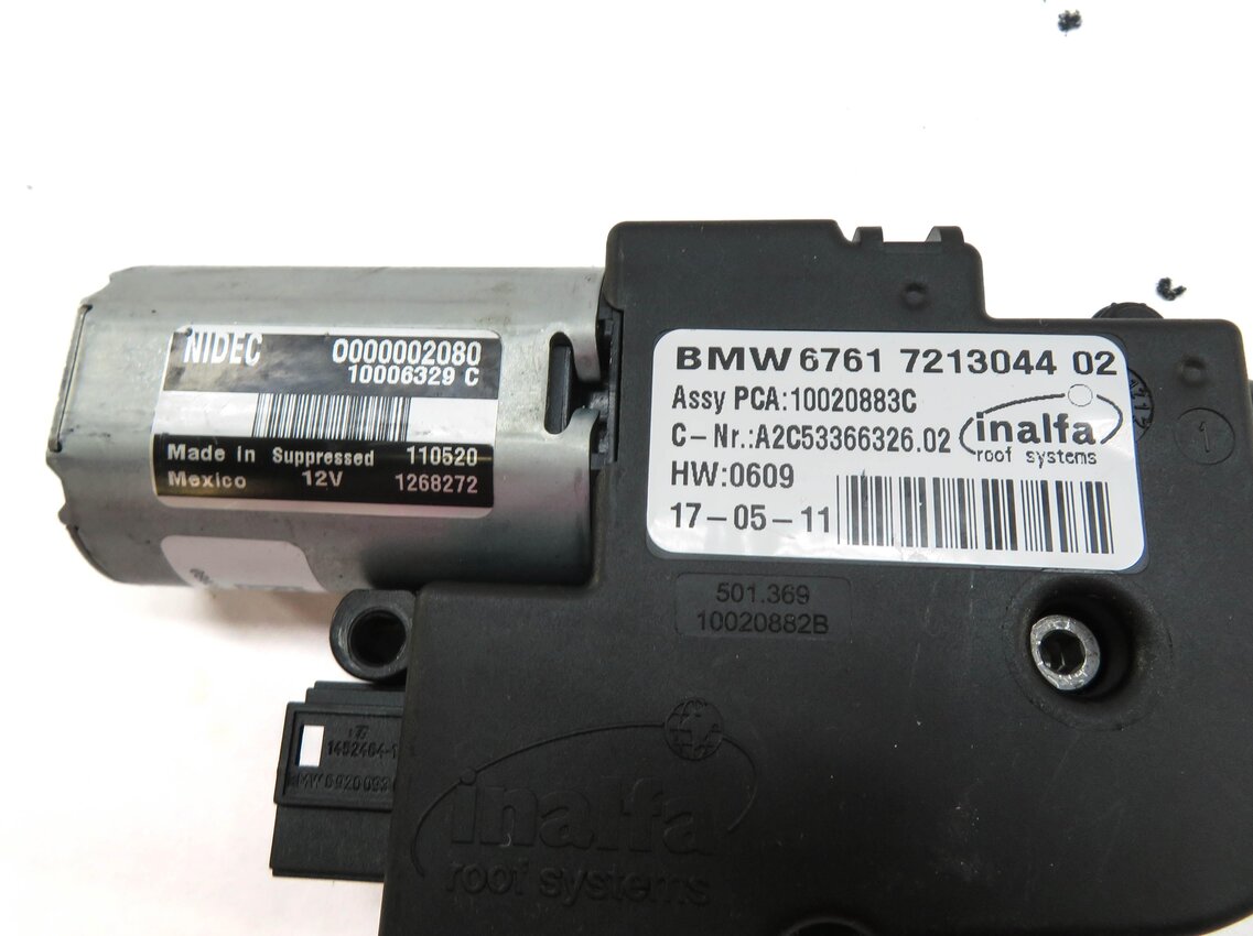 Thumbnail 4: 04-13 BMW X5 (E53 E70) 04-11 X3 (F25) PANORAMIC GLASS SUNROOF SUN ROOF MOTOR