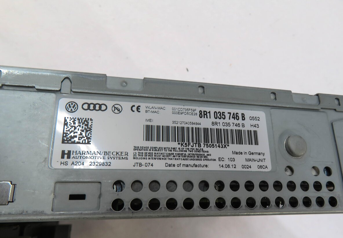 Thumbnail 8: 2013 AUDI S4 (B8 8K) RADIO STEREO MMI CD DVD SD SIM MULTIMEDIA PLAYER