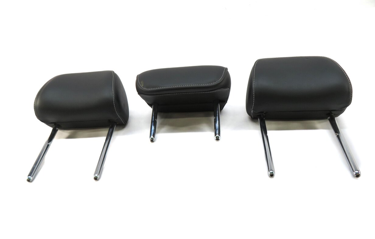 Thumbnail 2: 2013 AUDI S4 (B8 8K) REAR SEAT LEFT CENTER RIGHT HEADREST HEAD REST SET (BLACK)