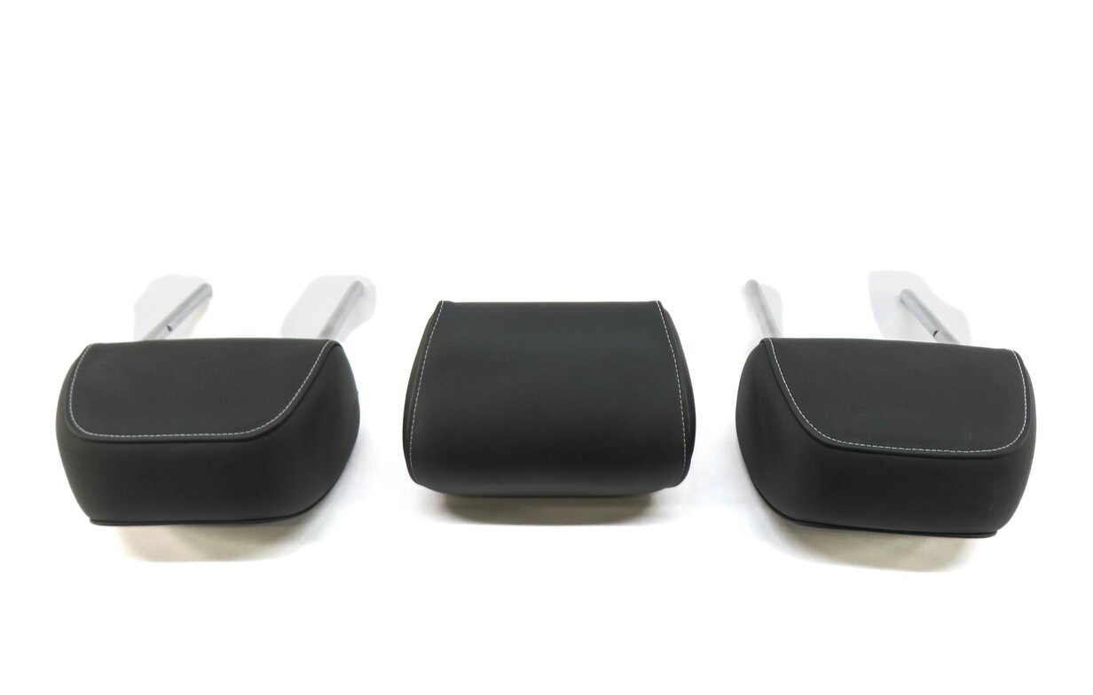 Thumbnail 4: 2013 AUDI S4 (B8 8K) REAR SEAT LEFT CENTER RIGHT HEADREST HEAD REST SET (BLACK)