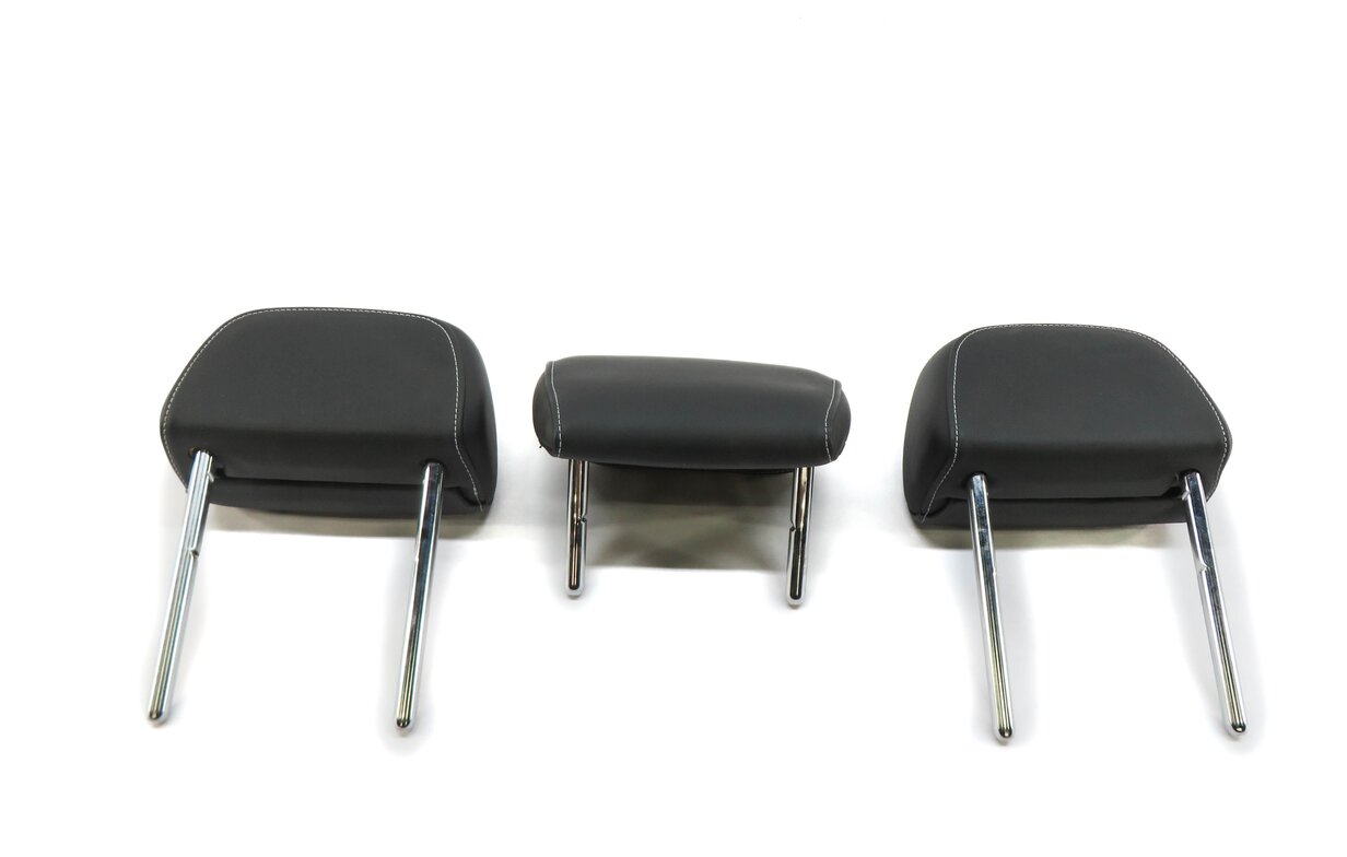 Thumbnail 5: 2013 AUDI S4 (B8 8K) REAR SEAT LEFT CENTER RIGHT HEADREST HEAD REST SET (BLACK)