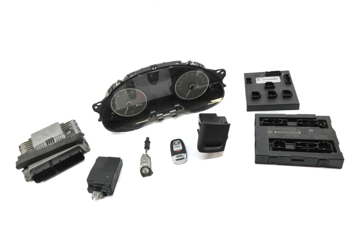 Thumbnail 17: 2013-2014 AUDI S4 (B8 8K) 3.0L CGXC ENGINE ECM BCM IMMOBILIZER MODULE KEY SET