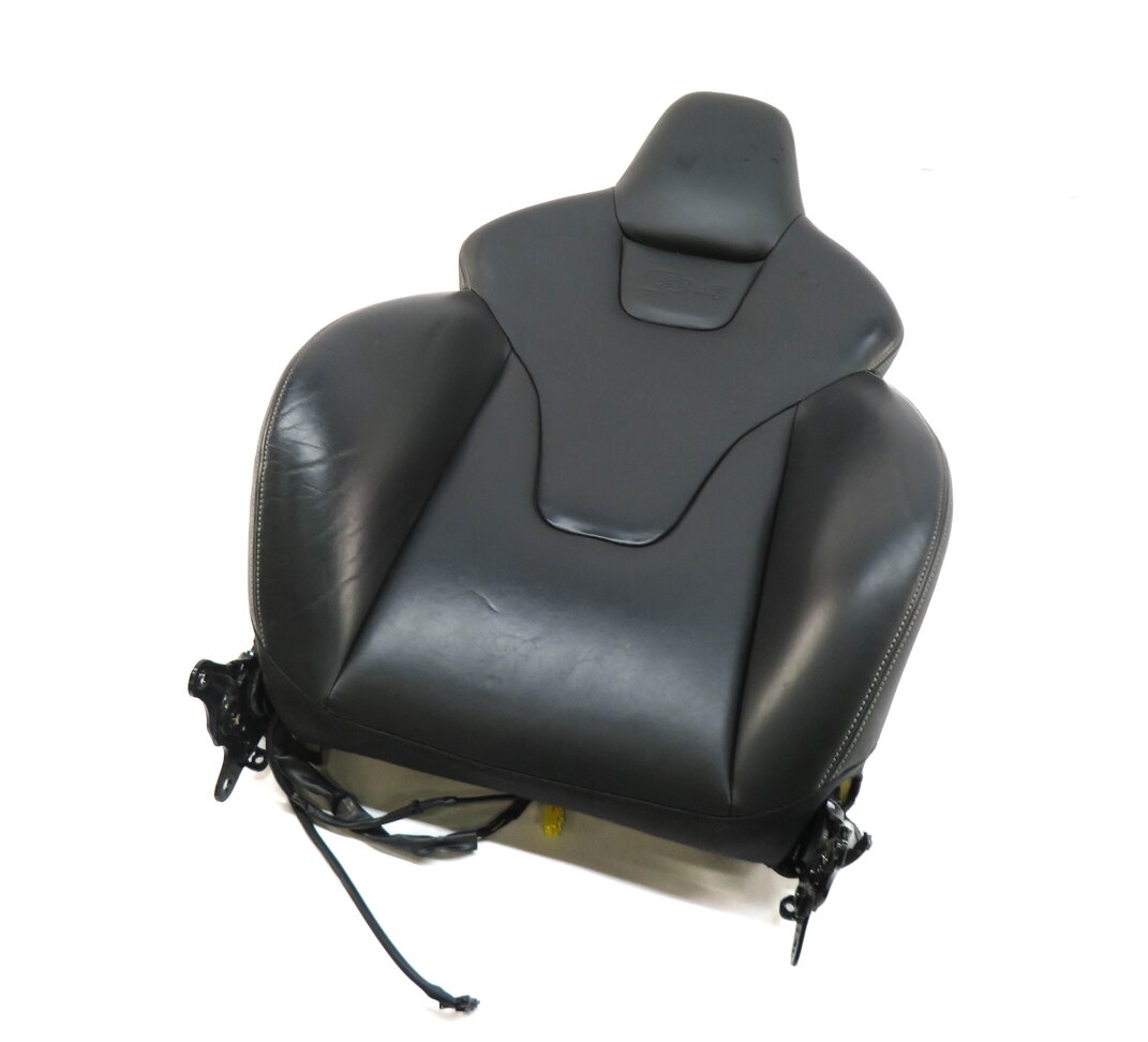 2013 AUDI S4 (B8 8K) RIGHT PASSENGER UPPER TOP HEATED SPORT SEAT CUSHION (BLACK)