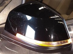 Thumbnail 2: 2013-2015 BMW X1 (E84) LEFT DRIVER P-FOLD AUTODIM MEMORY DOOR MIRROR (BLACK)