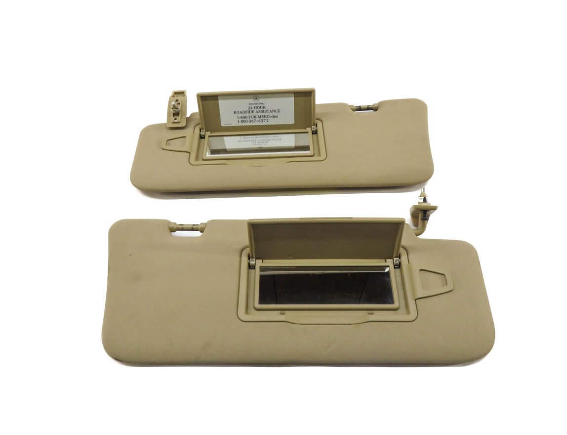 Thumbnail 8: 06-12 MERCEDES GL ML CLASS (W164 X164) FRONT LEFT & RIGHT SUNVISOR SET (BEIGE)