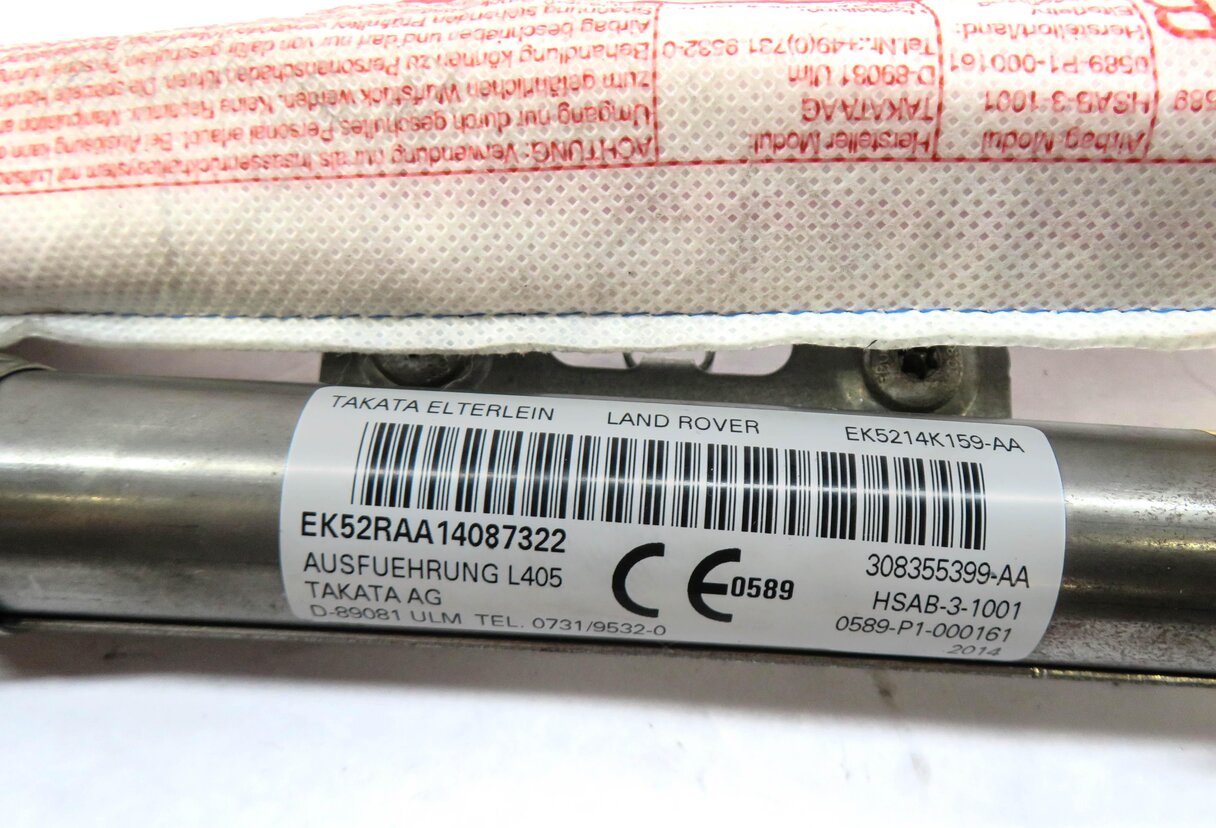 Thumbnail 5: 14-17 RANGE ROVER (L405) LWB - RIGHT PASSENGER ROOF SIDE CURTAIN AIRBAG AIR BAG