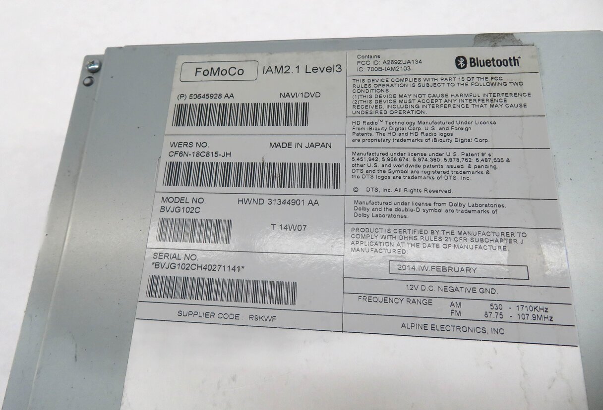 Thumbnail 4: 12-16 LR2 LR4 RANGE ROVER SPORT EVOQUE (L405 L494 L538) CD NAV STEREO RECEIVER