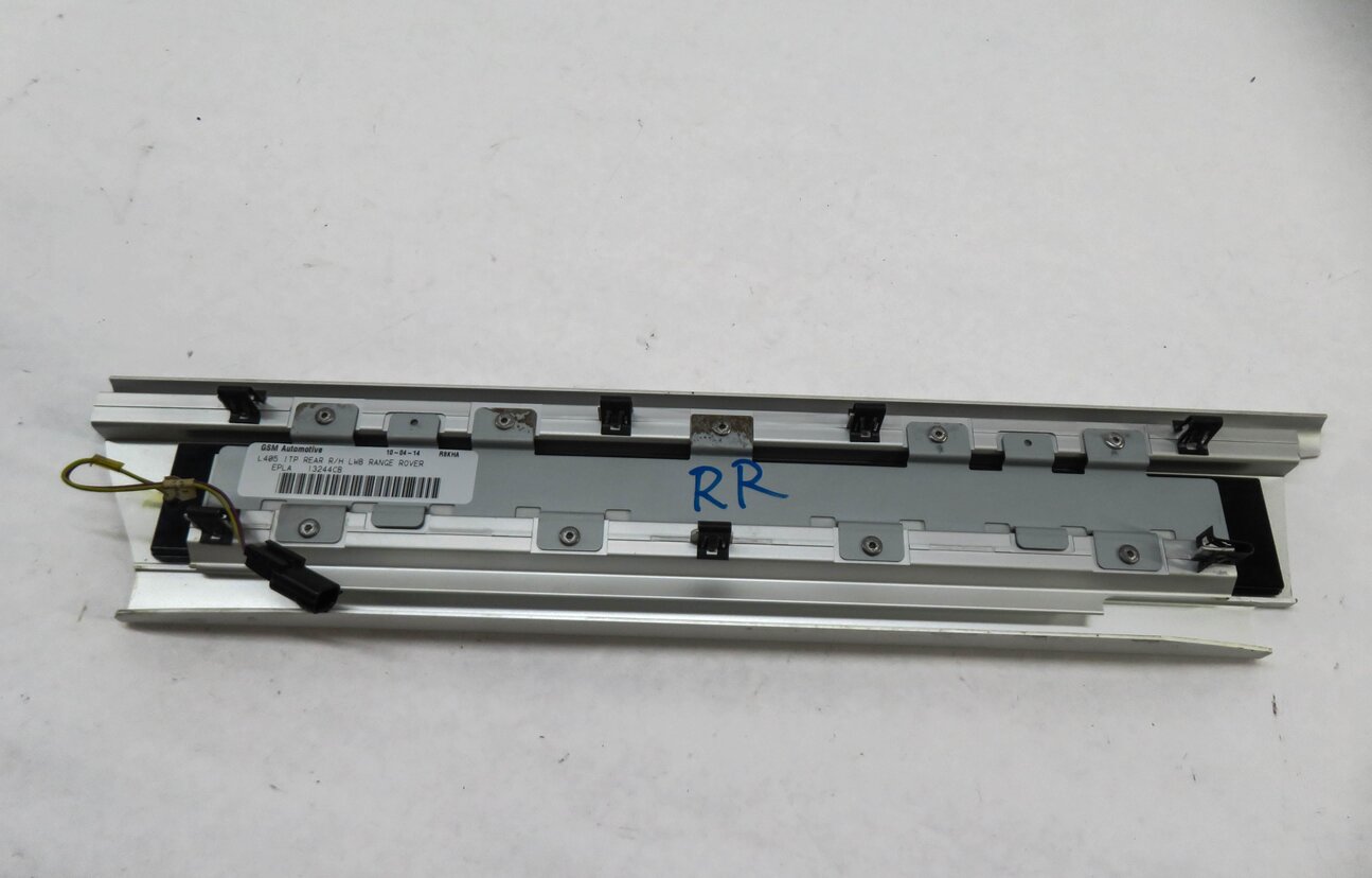 Thumbnail 4: 2014 RANGE ROVER (L405) RIGHT REAR DOOR LIGHTED DOOR SILL SCUFF PANEL TRIM