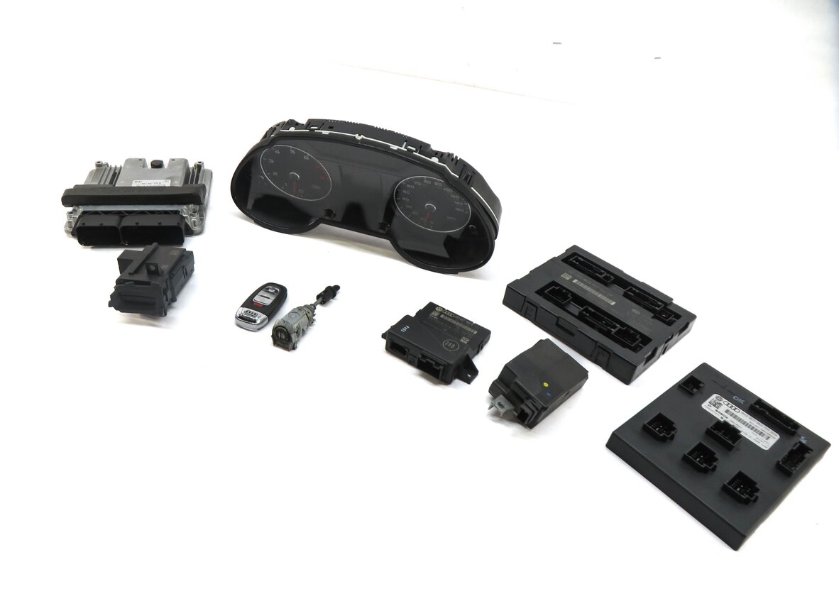 Thumbnail 17: 2013 AUDI Q5 (B8 8R) 2.0L CPMA TURBO ENGINE ECM BCM IMMOBILIZER MODULE KEY SET