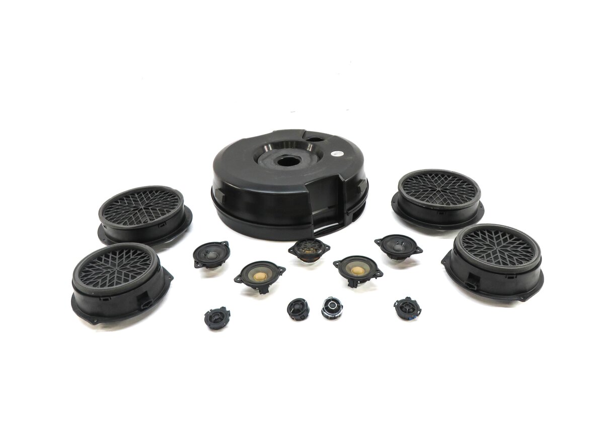 Thumbnail 1: 2013 AUDI Q5 (B8 8R) RADIO STEREO BANG & OLUFSEN AUDIO SUB SUBWOOFER SPEAKER SET
