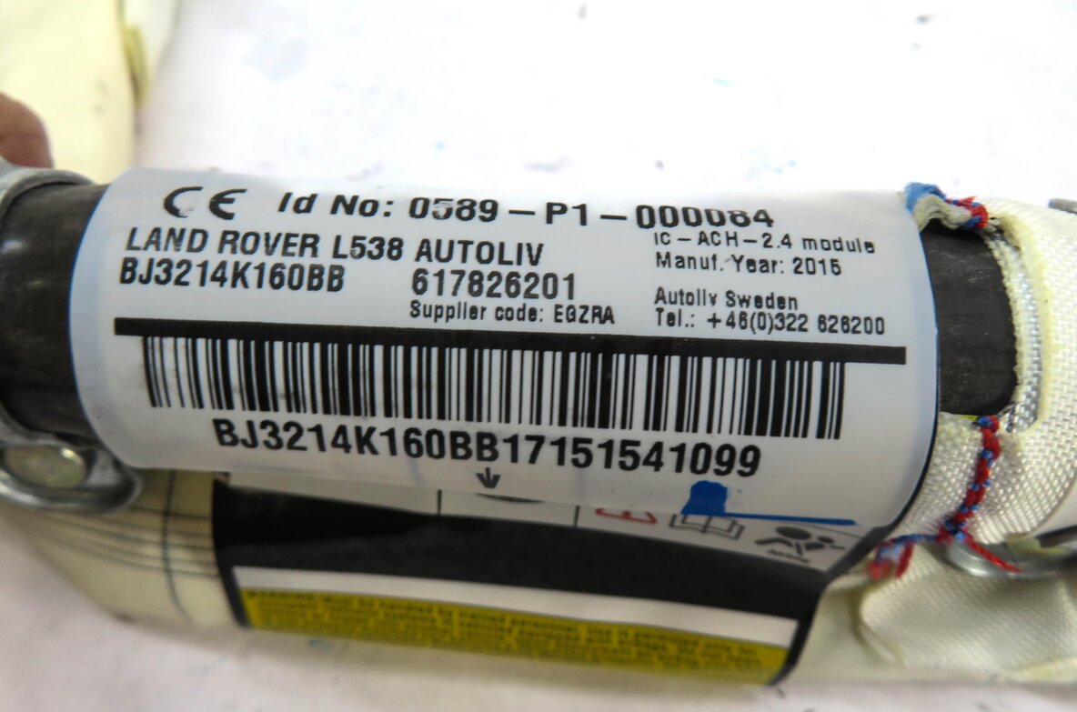 Thumbnail 5: 2012-2019 RANGE ROVER EVOQUE (L538) 4 DOOR - LEFT DRIVER SIDE CURTAIN AIRBAG