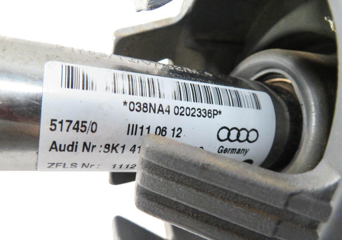 Thumbnail 4: 2013 AUDI S4 (B8 8K) AWD STEERING COLUMN SHAFT U-JOINT COUPLER LINKAGE SHAFT