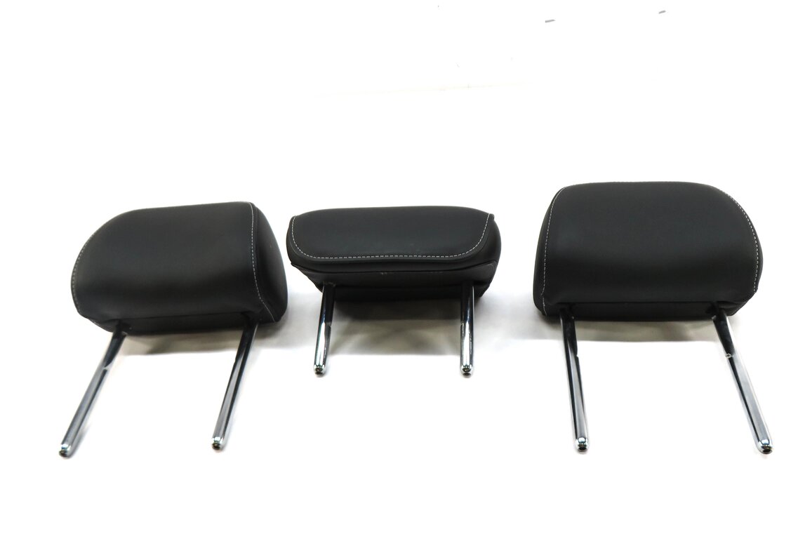 Thumbnail 2: 2013 AUDI S4 (B8 8K) REAR SEAT LEFT CENTER RIGHT HEADREST SET (BLACK / SILVER)