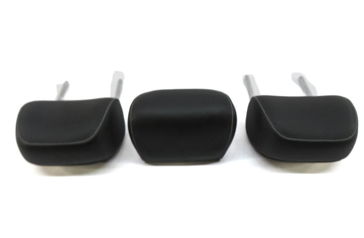 Thumbnail 3: 2013 AUDI S4 (B8 8K) REAR SEAT LEFT CENTER RIGHT HEADREST SET (BLACK / SILVER)