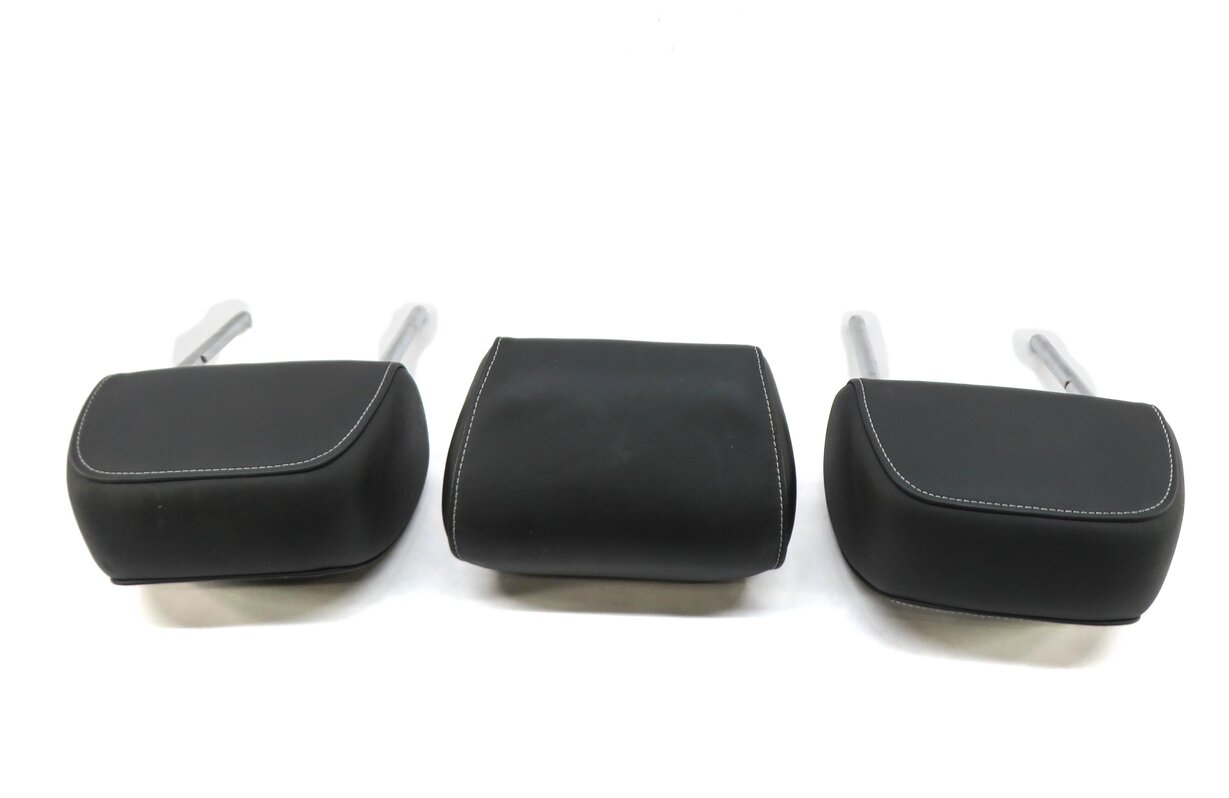 Thumbnail 4: 2013 AUDI S4 (B8 8K) REAR SEAT LEFT CENTER RIGHT HEADREST SET (BLACK / SILVER)