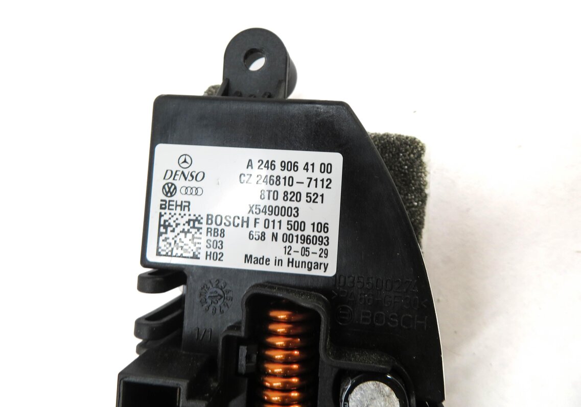Thumbnail 4: 2013 AUDI S4 (B8 8K) FRONT HEATER A/C BLOWER MOTOR RESISTOR