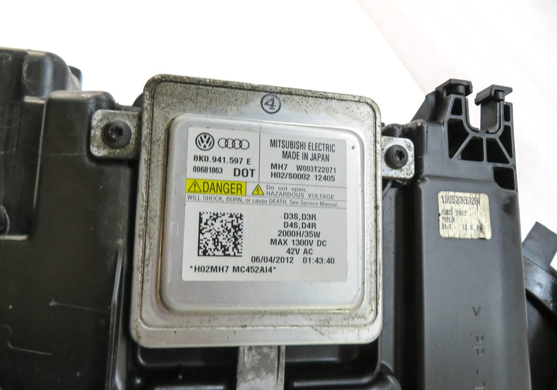 Thumbnail 6: 13-16 AUDI A4 S4 (B8 8K) LEFT DRIVER XENON HID HEADLIGHT LIGHT LAMP (NON AFS)