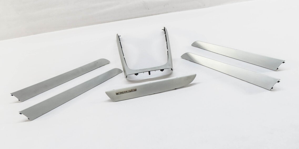 2013 AUDI S4 (B8 8K) DASH DOOR CONSOLE BRUSHED STEEL INTERIOR TRIM SET-6