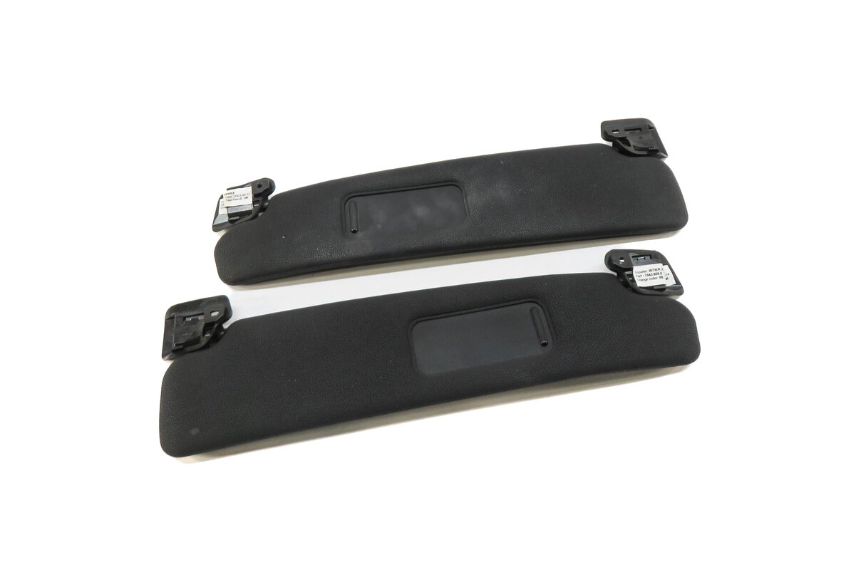 Thumbnail 1: 2003-2008 BMW Z4 (E85) FRONT LEFT & RIGHT SUN VISOR SUNVISOR SET (BLACK LEATHER)