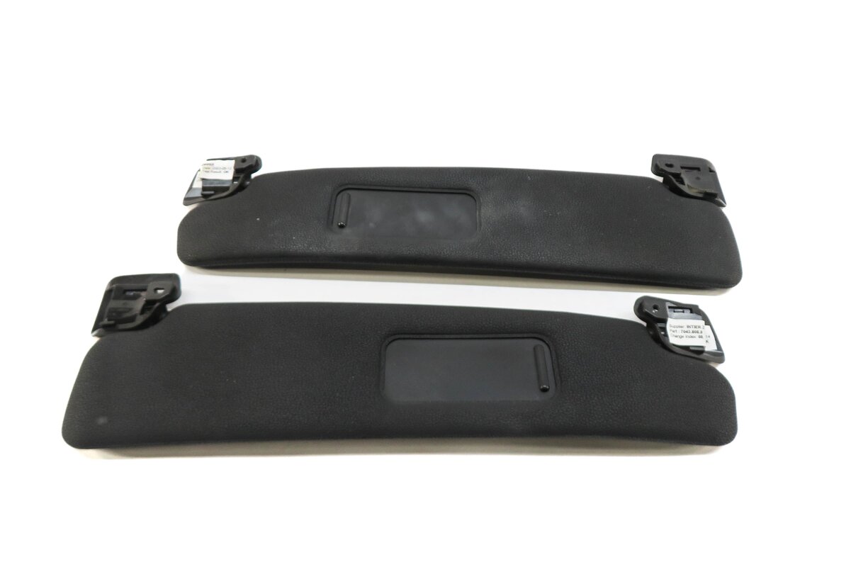 Thumbnail 2: 2003-2008 BMW Z4 (E85) FRONT LEFT & RIGHT SUN VISOR SUNVISOR SET (BLACK LEATHER)