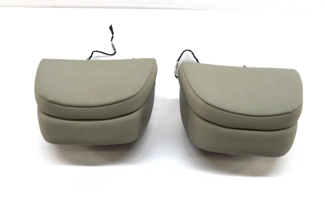 Thumbnail 3: 10-13 BMW 535iGT 550iGT (F07) FRONT LEFT & RIGHT ACTIVE SEAT HEADREST SET IVORY