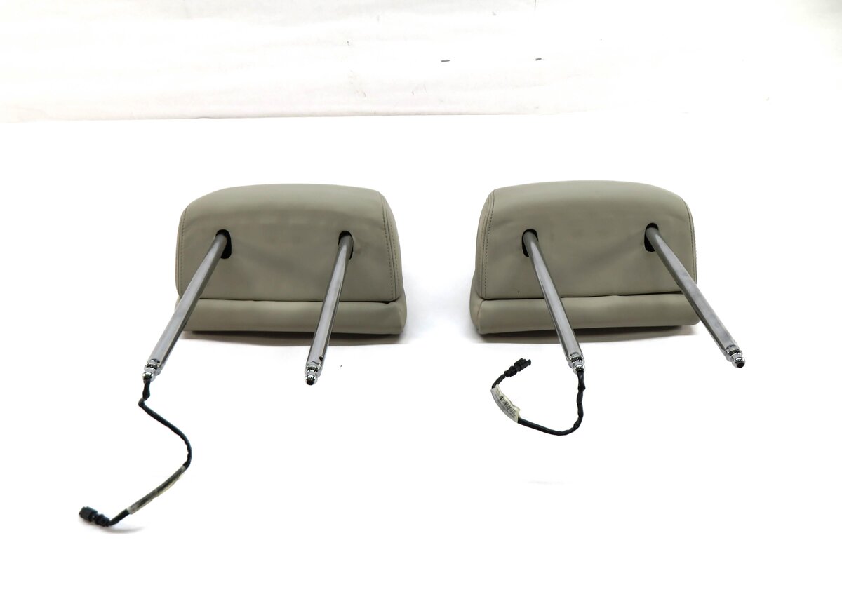 Thumbnail 5: 10-13 BMW 535iGT 550iGT (F07) FRONT LEFT & RIGHT ACTIVE SEAT HEADREST SET IVORY