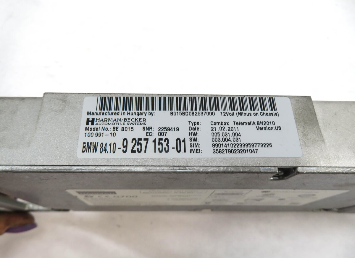 Thumbnail 4: 2011 BMW 550iGT (F07) BLUETOOTH COMMUNICATION TELEMATICS COMBOX CONTROL MODULE
