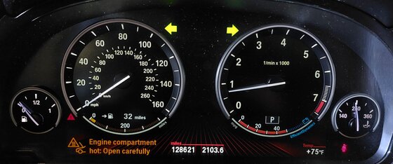Thumbnail 2: 11-14 BMW 5 6 7 X3 (F01 F02 F06 F07 F10 F12 F25) SPEEDOMETER GAUGE CLUSTER 128k