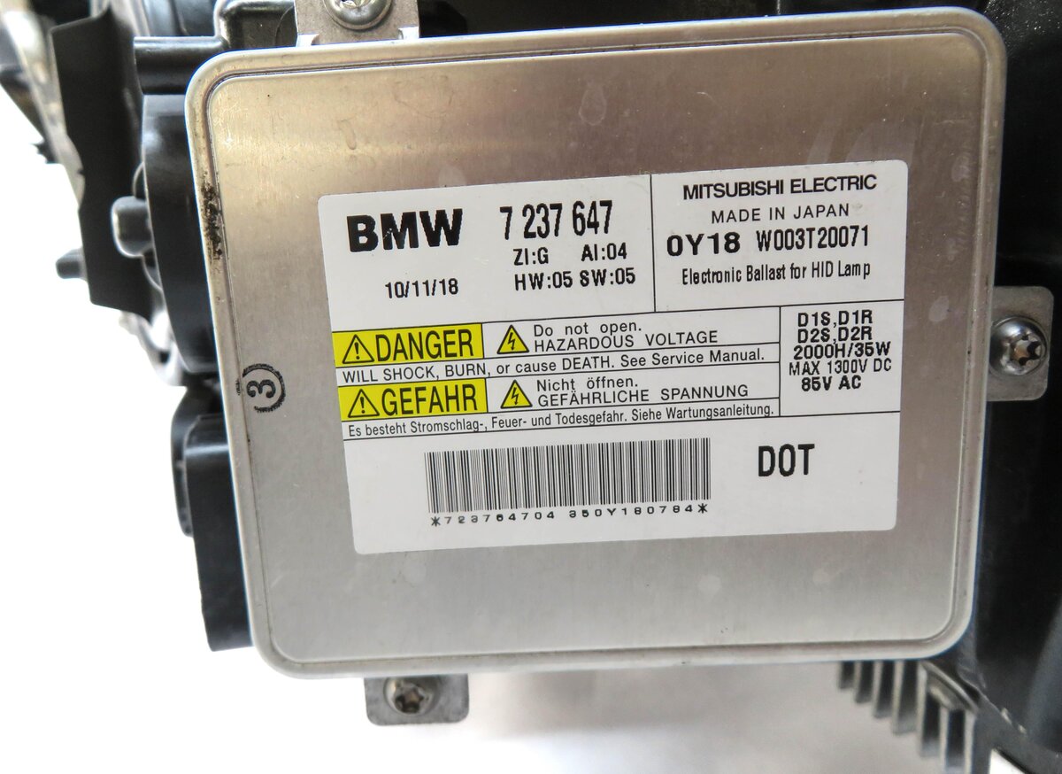 Thumbnail 7: 2010-2017 BMW 535iGT 550iGT (F07) LEFT DRIVER XENON HID ADAPTIVE HEADLIGHT LAMP