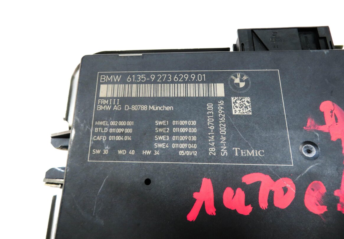 Thumbnail 4: 10-17 BMW 5 6 7 M5 X3 X4 (F06 F10 F12 F25 F26) FRM III BODY LIGHT CONTROL MODULE