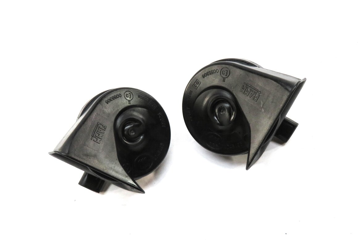 2007-2011 BMW X5 X6 (E70 E71 E72) HIGH & LOW TONE NOTE EMERGENCY SAFETY HORN SET