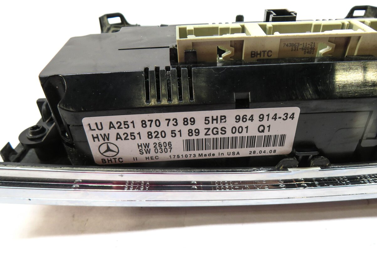 Thumbnail 7: 2007-2008 MERCEDES GL CLASS (X164) FRONT HEATER A/C TEMPERATURE CLIMATE CONTROL