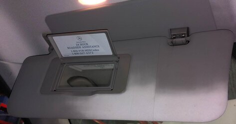 Thumbnail 2: 06-12 MERCEDES GL ML CLASS (W164 X164) FRONT LEFT & RIGHT SUNVISOR SET (GRAY)