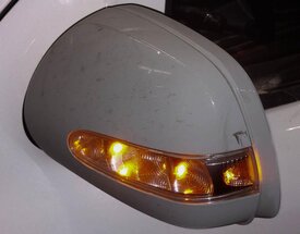 Thumbnail 2: 06-08 MERCEDES GL ML R CLASS (W164 W251 X164) LEFT PFOLD AUTODIM MIRROR (WHITE)