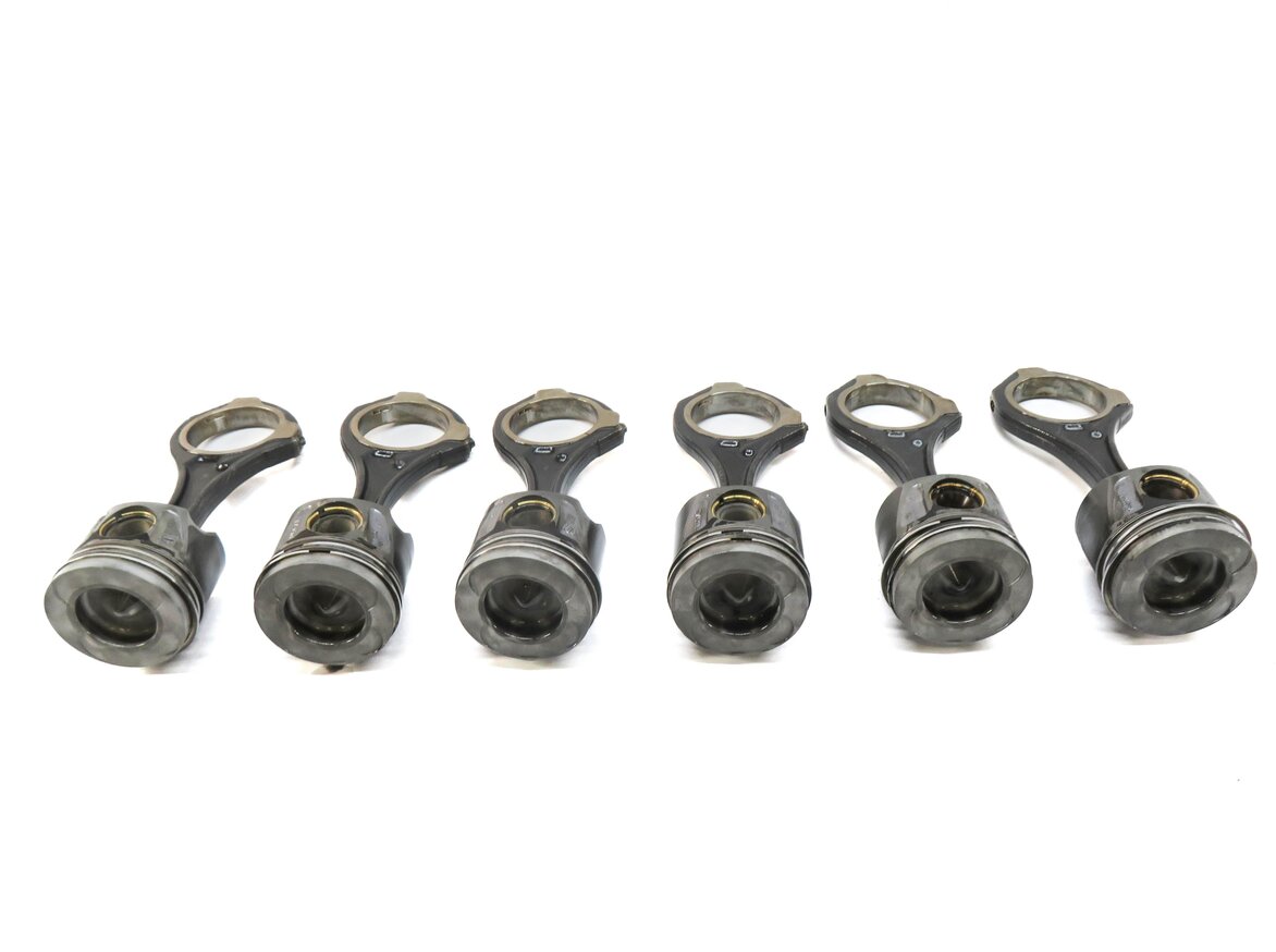 Thumbnail 2: 12-17 ML GL GLS S X166 W166 W221 3.0L DIESEL OM642 PISTON & CONNECTING ROD SET 6
