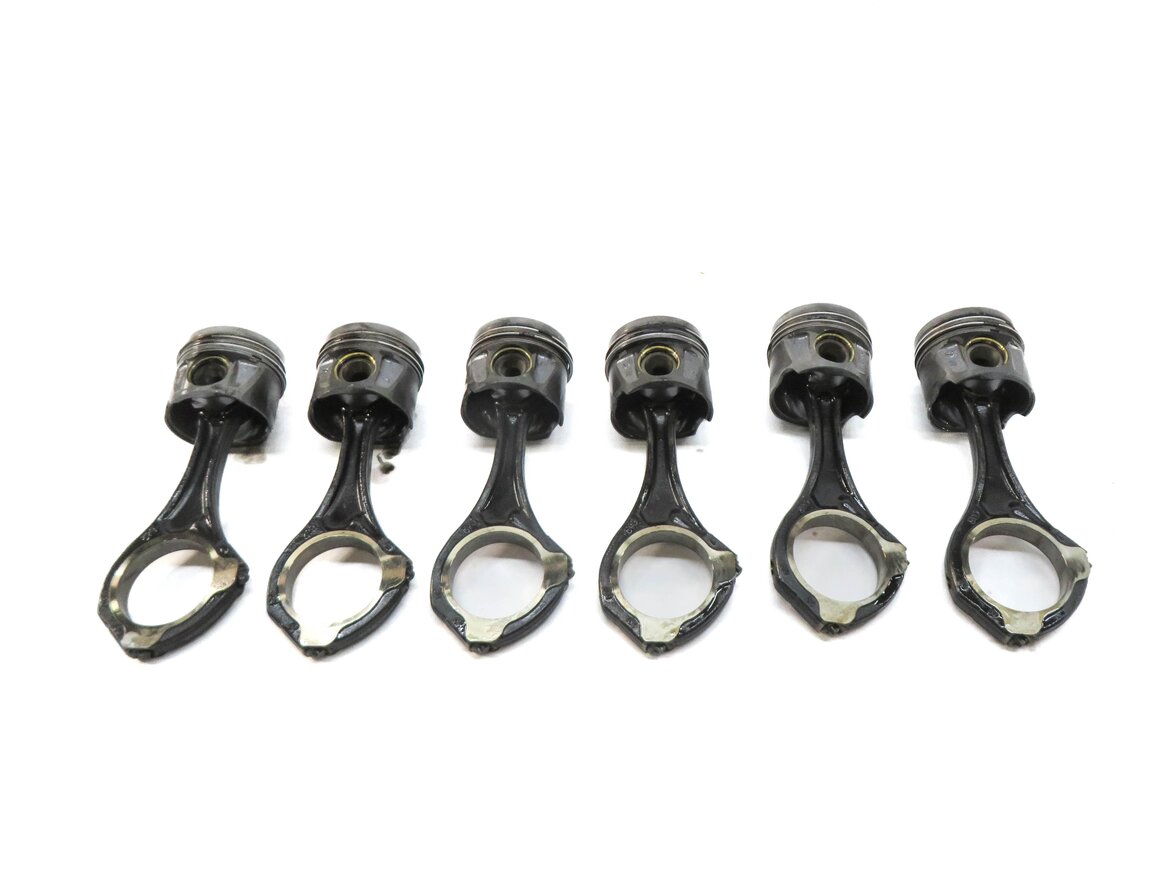 Thumbnail 3: 12-17 ML GL GLS S X166 W166 W221 3.0L DIESEL OM642 PISTON & CONNECTING ROD SET 6