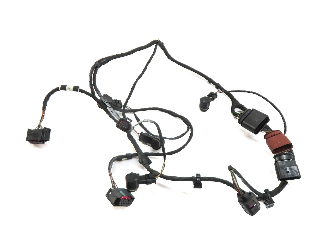 Thumbnail 1: 2014 AUDI Q7 (4L) REAR PDC PARK DISTANCE SENSOR SET w/ HARNESS (CARRARA WHITE)