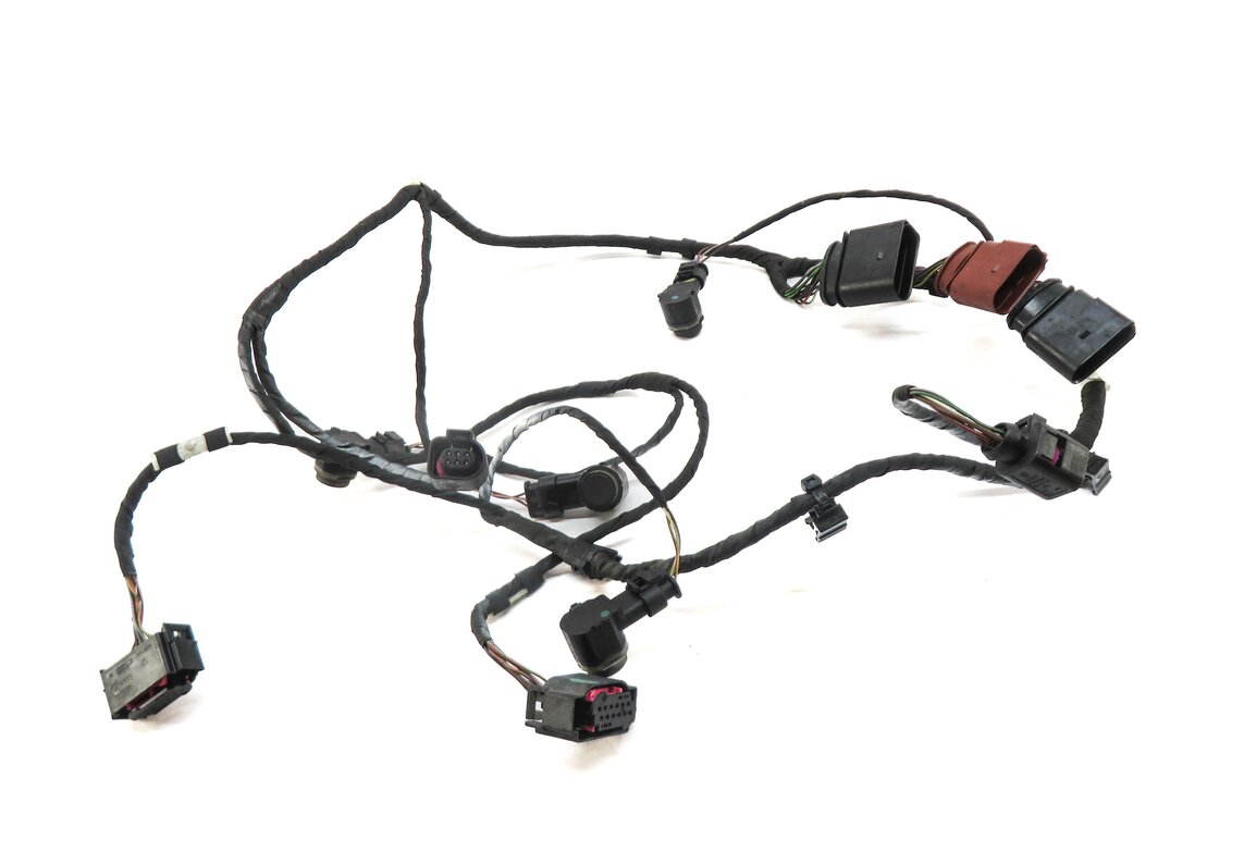 Thumbnail 2: 2014 AUDI Q7 (4L) REAR PDC PARK DISTANCE SENSOR SET w/ HARNESS (CARRARA WHITE)