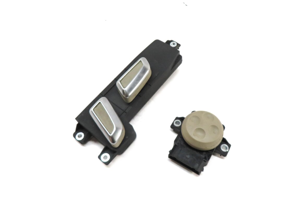 2014 AUDI Q7 (4L) LEFT FRONT DRIVER SEAT ADJUST ADJUSTMENT SWITCH SET (BEIGE)