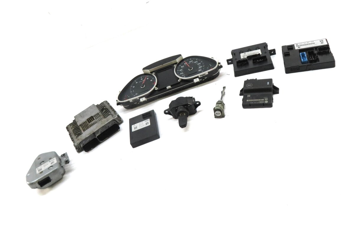 Thumbnail 15: 13-15 AUDI Q7 (4L) 3.0L CTWB SUPERCHARGED ENGINE BCM IMMOBILIZER MODULE KEY SET