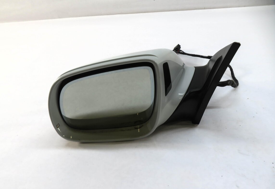 2013-2015 AUDI Q7 (4L) LEFT DRIVER P-FOLD BLIND SPOT DOOR MIRROR (CARRARA WHITE)