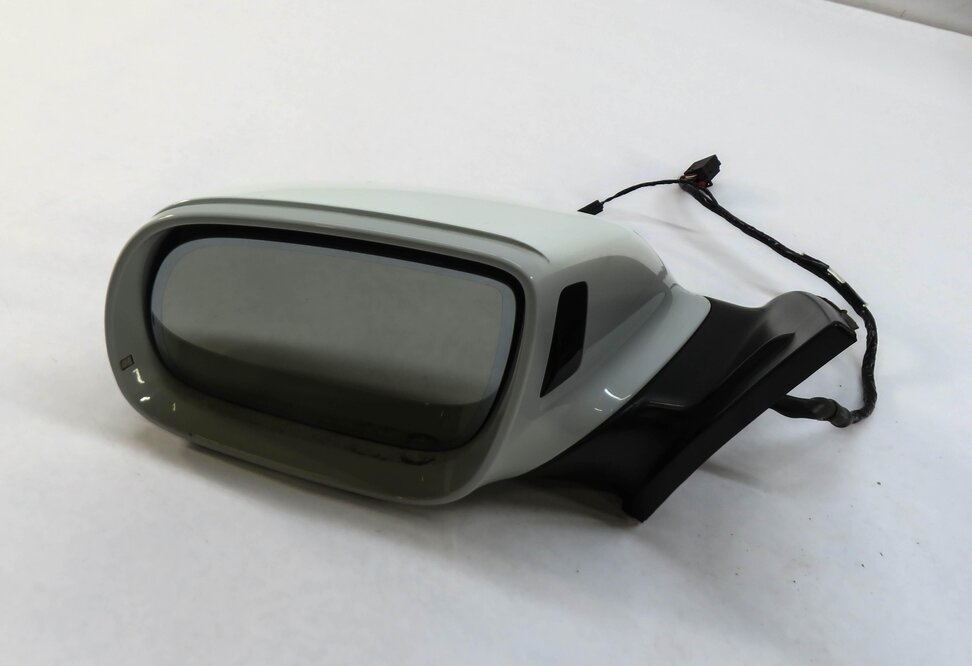 Thumbnail 3: 2013-2015 AUDI Q7 (4L) LEFT DRIVER P-FOLD BLIND SPOT DOOR MIRROR (CARRARA WHITE)