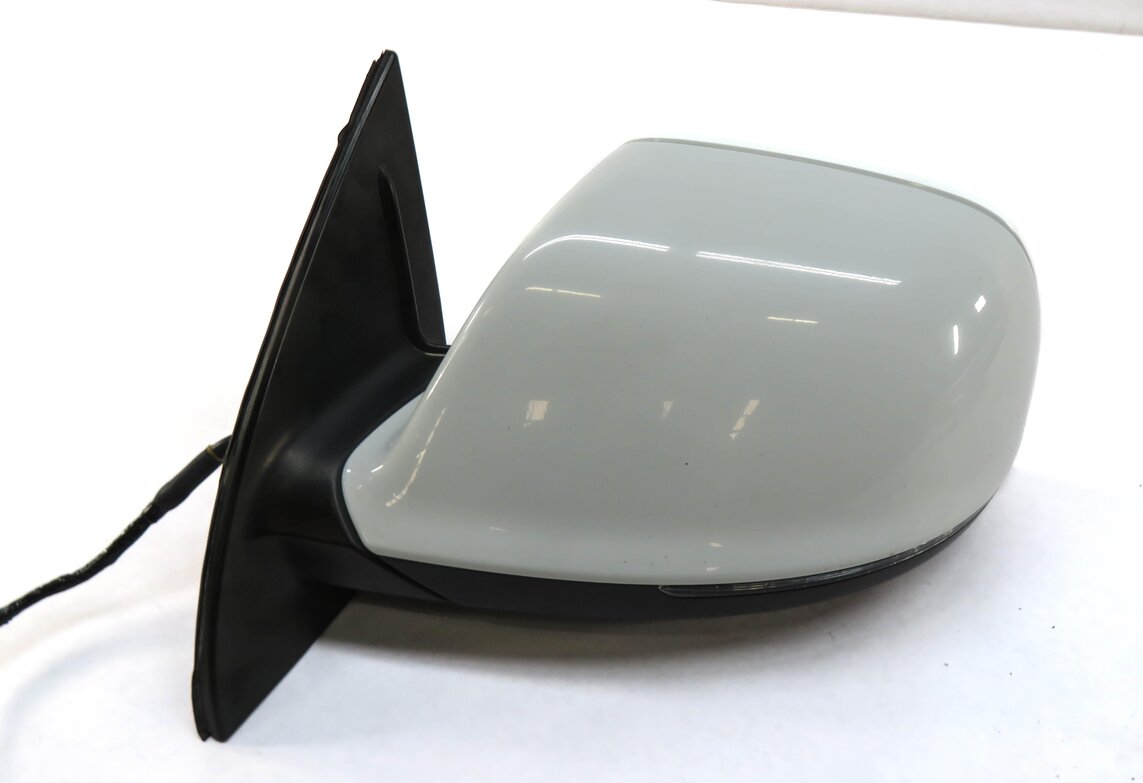 Thumbnail 5: 2013-2015 AUDI Q7 (4L) LEFT DRIVER P-FOLD BLIND SPOT DOOR MIRROR (CARRARA WHITE)